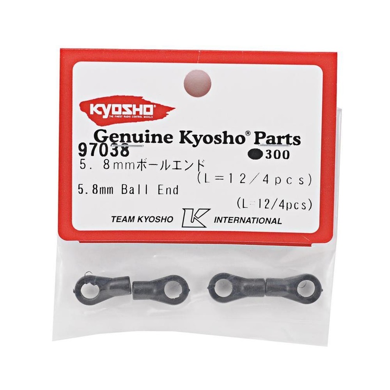 Kyosho 97038 5.8mm Shock End Set – 12mm Long (4pk)