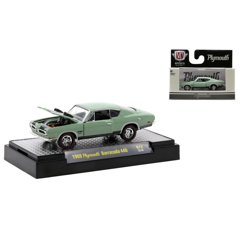 M2 Machines M2-32500-72A 1/64 1969 Plymouth Barracuda 440
