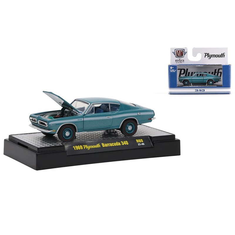 M2 Machines M2-32600-60F 1/64 1969 Plymouth Barracuda 340