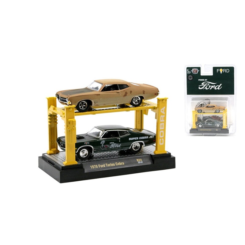 M2 Machines M2-33000-24A 1/64 1970 Ford Torino Cobra Twin Pack