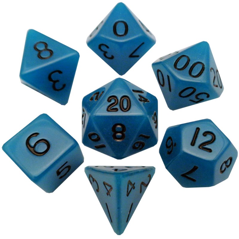 MDG MDG302 Resin Dice: Glow. Blue 16mm Poly