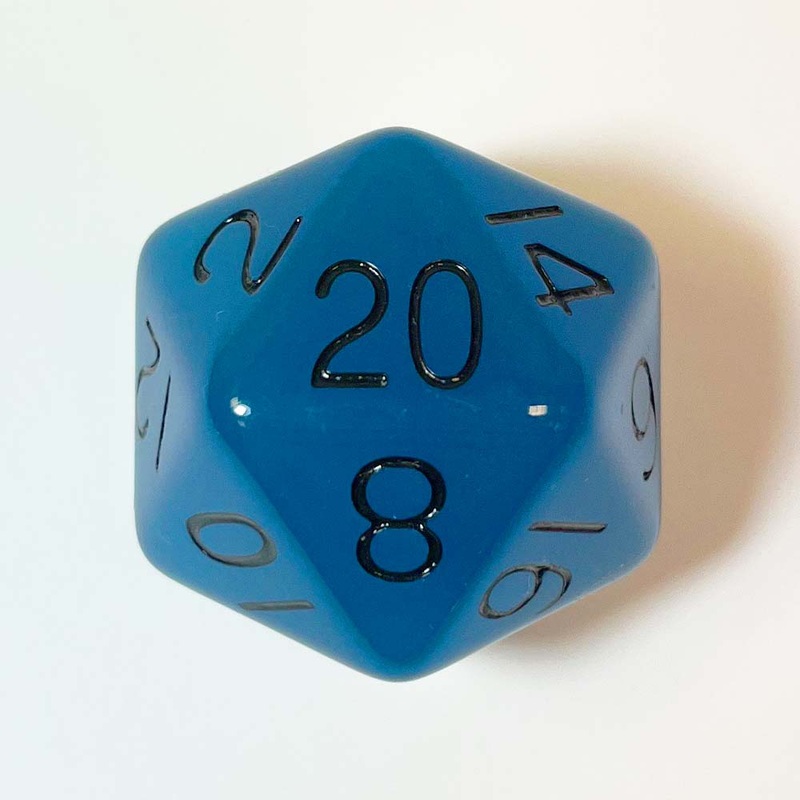MDG MDG30220 Mega Acrylic d20: Glow Blue