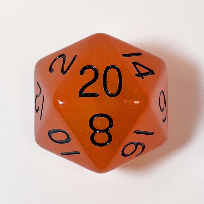 MDG MDG30420 Mega Acrylic d20: Glow Orange