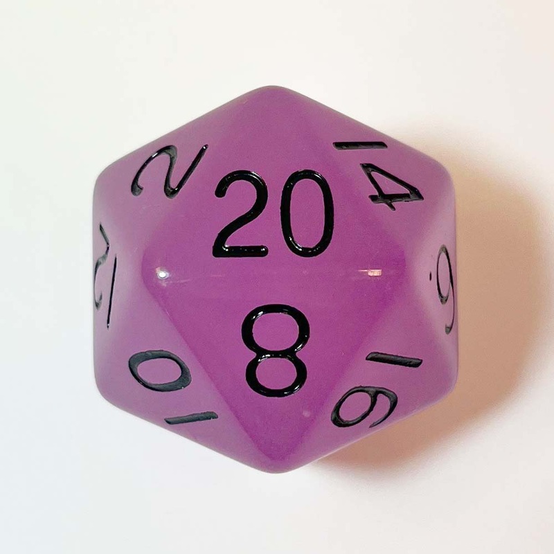 MDG MDG30720 Mega Acrylic d20: Glow Purple