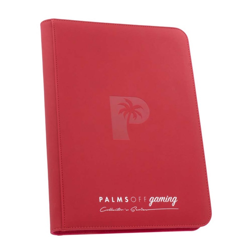 Palms Off ZB-09-RED Collectors Series 9 Pocket Zip Binder RED