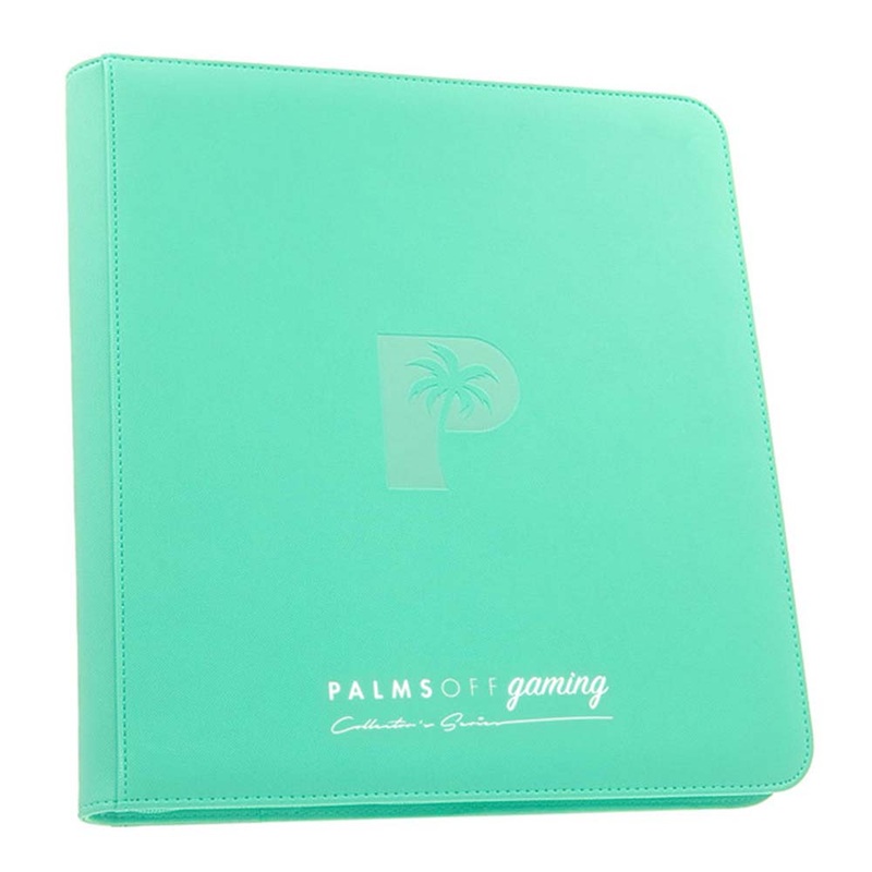 Palms Off ZB-12-TQS Collectors Series 12 Pocket Zip BinderTURQUOISE