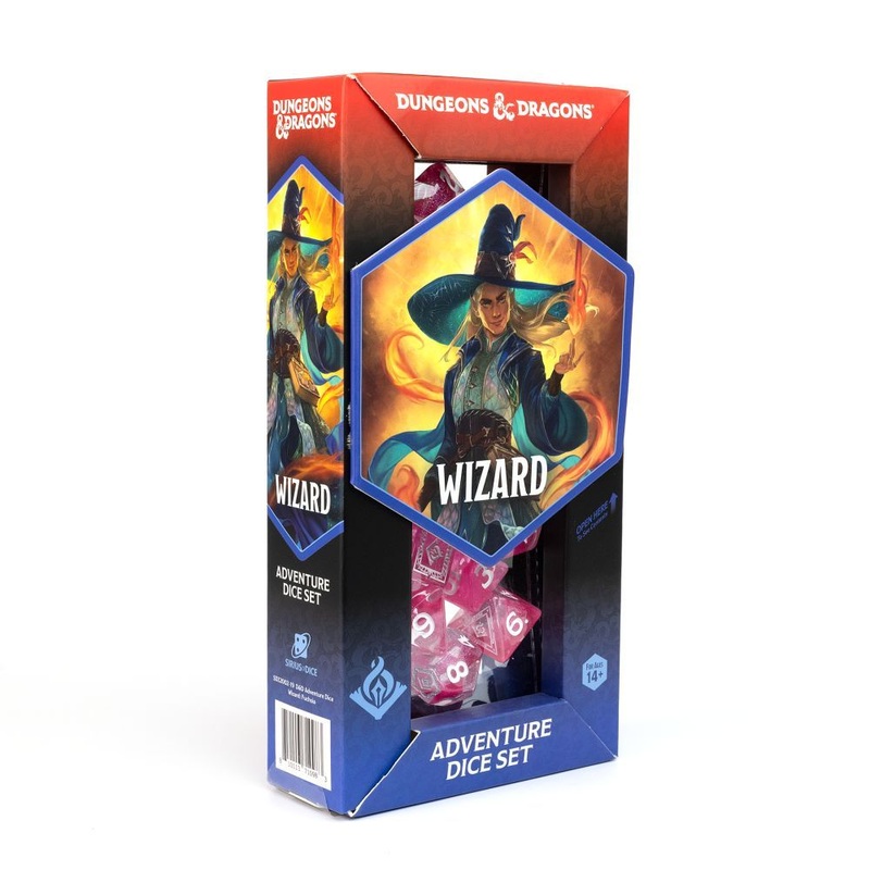 Sirius DZ2002-19 Dice D&D Adventure Dice Wizard Fuchsia