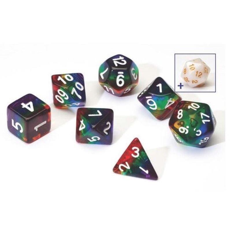 Sirius SIRIUS1-10 Dice Set Rainbow Transparent Layered Resi