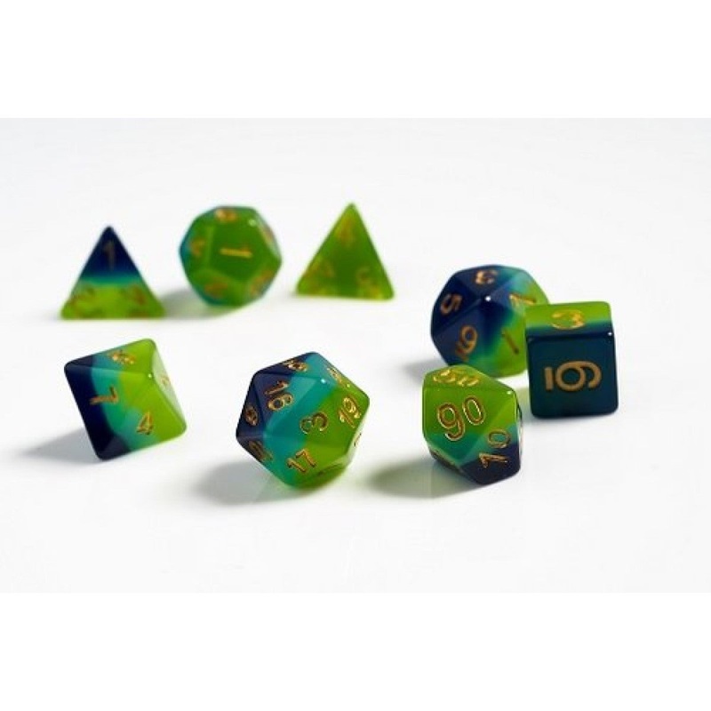 Sirius SIRIUS2-05 Dice Set Green + Blue Translucent