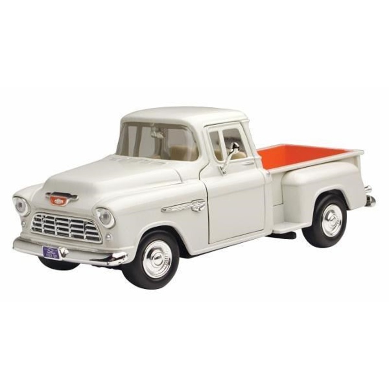 Motormax 73236 1/24 1955 Chevrolet Stepside Pick Up (White)