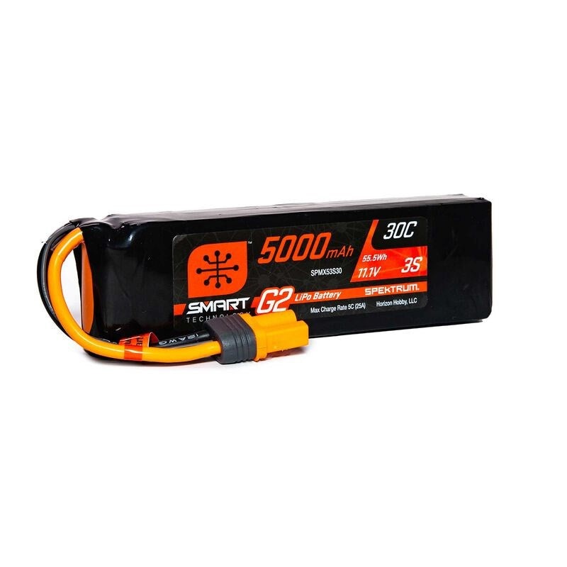 Spektrum SPMX53S30 5000mAh 3S 11.1V Smart G2 LiPo 30C; IC5