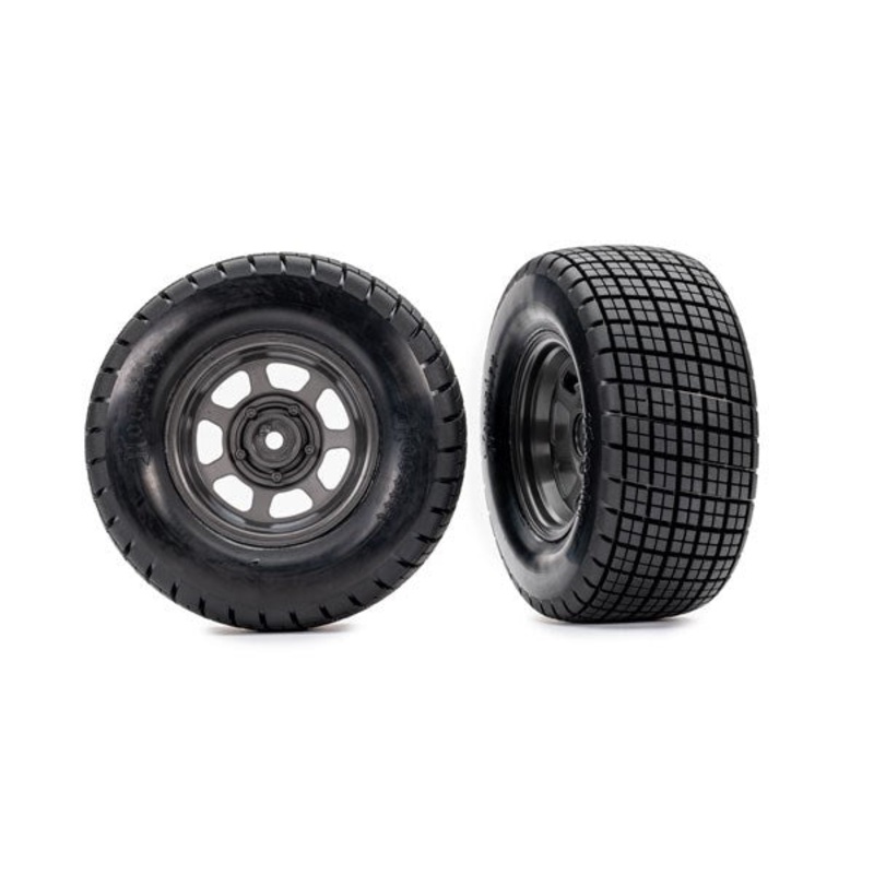 Traxxas 10474 Tires & Wheels Dirt Oval Hoosier 4WD F/R