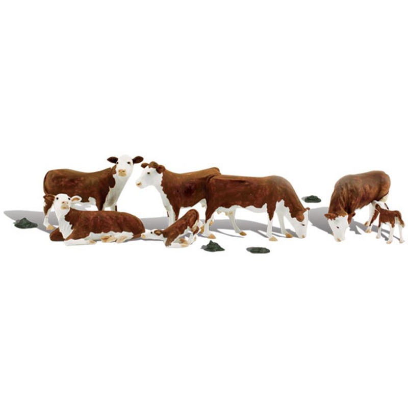 Woodland Scenics A2144 N Scenic Accents: Hereford Cows