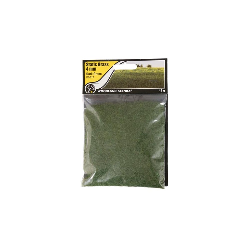 Woodland Scenics FS617 Static Grass Dark Green 4mm