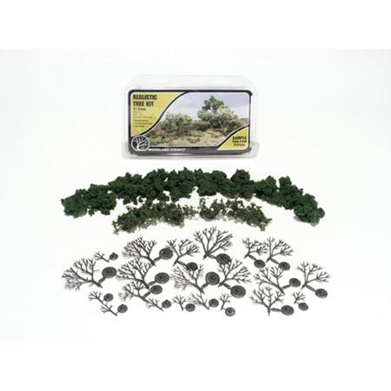 Woodland Scenics TR1111 REALISTIC TREE KIT21PC.75-3IN