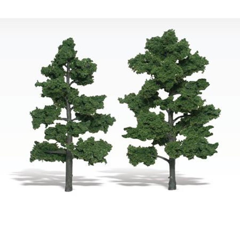 Woodland Scenics TR1516 TREES MEDIUM GREEN 15-17CM 2PCS