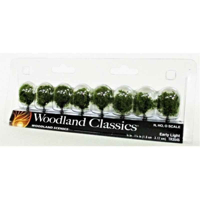 Woodland Scenics TR3545 Woodland Classics: Early Light Trees (1.9cm – 3.17 cm) – 8/pkg