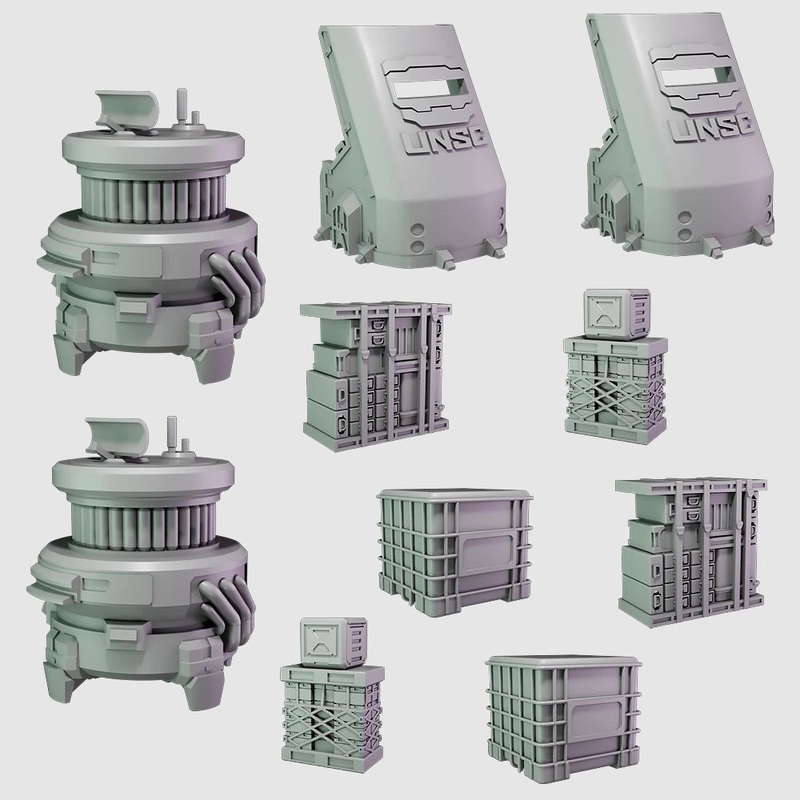 Mantic Games MGHAU101 HALO Flashpoint – UNSC Scenery Set