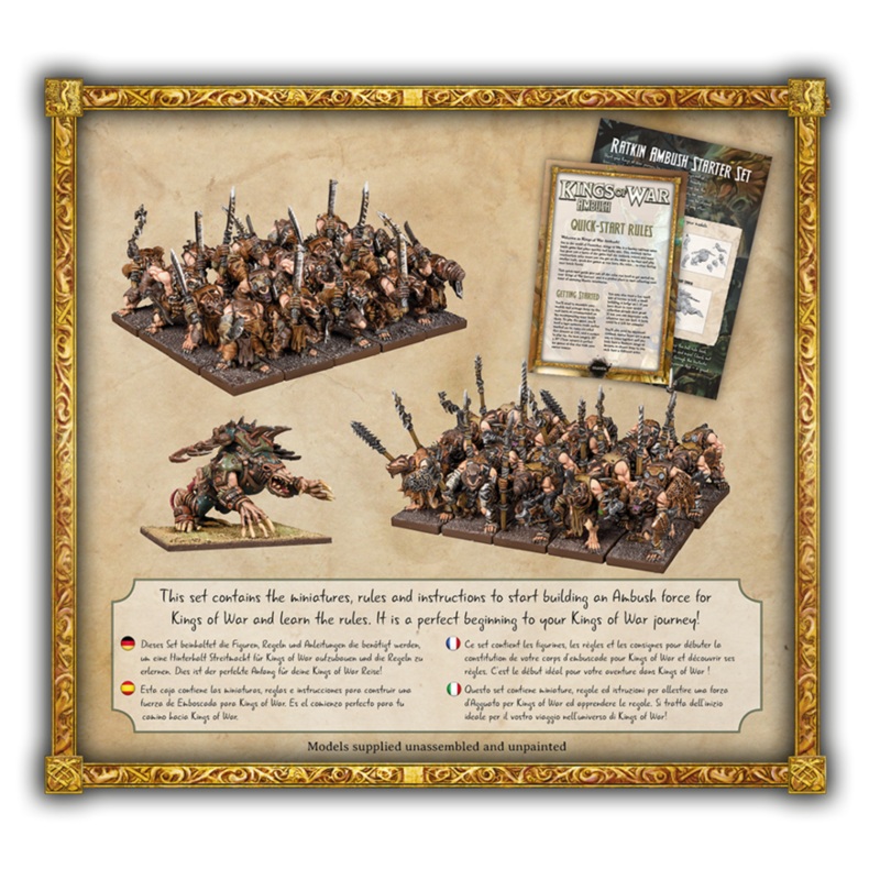 Mantic Games MGKWRK103 Kings of War Ratkin Ambush Starter Set