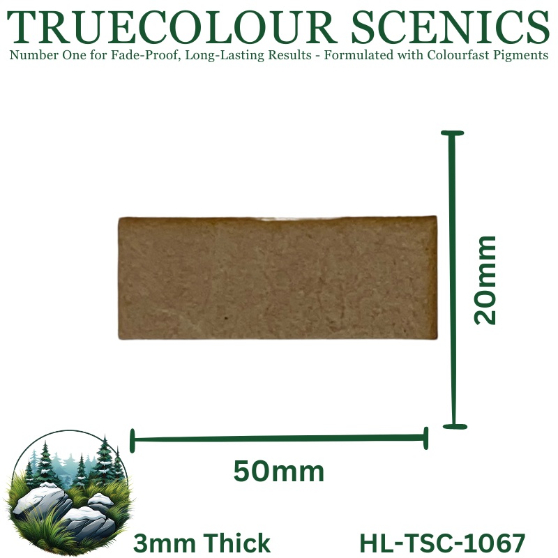 Truecolour Scenics Miniture Base (MDF) – Rectangle – 20mm(W) x 50mm(L) x 3mm(H)