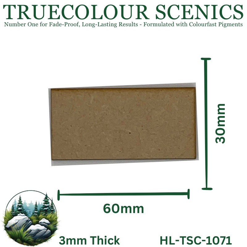 Truecolour Scenics Miniture Base (MDF) – Rectangle – 30mm(W) x 60mm(L) x 3mm(H)