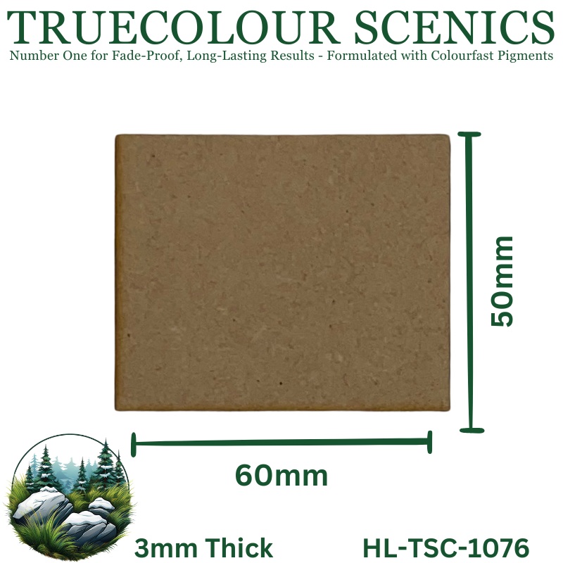 Truecolour Scenics Miniture Base (MDF) – Rectangle – 50mm(W) x 60mm(L) x 3mm(H)