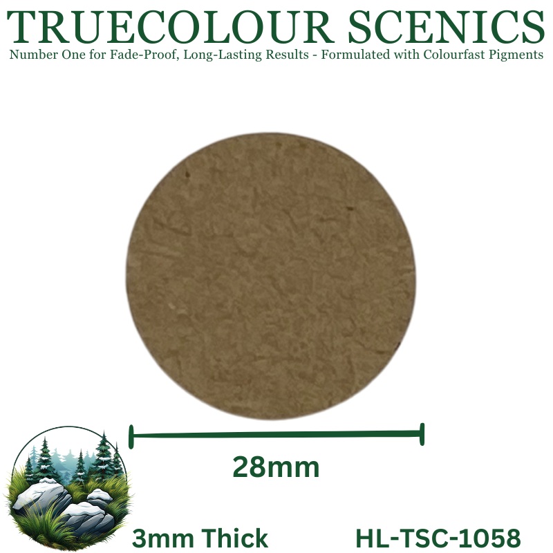 Truecolour Scenics Miniture Base (MDF) – Round – 28mm (Round) x 3mm (Thick)