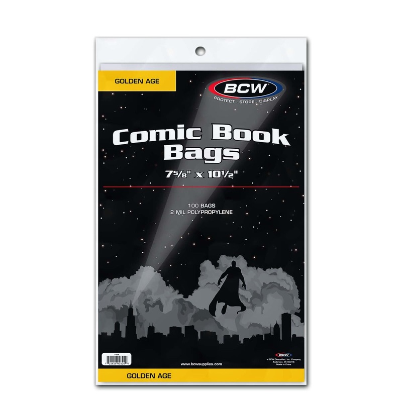 BCW / Monster 1-GOL Comic Bags Golden 7 5/8 x 10 1/2