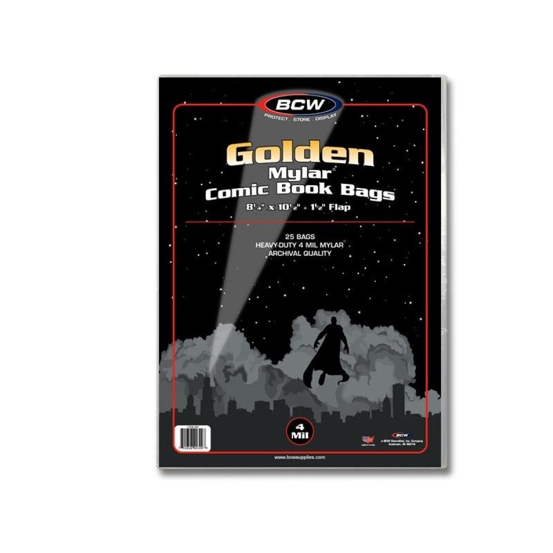 BCW / Monster 1-GOL-M4 Comic Mylar Golden 4 MIL 8 1/4 x 10 1/2