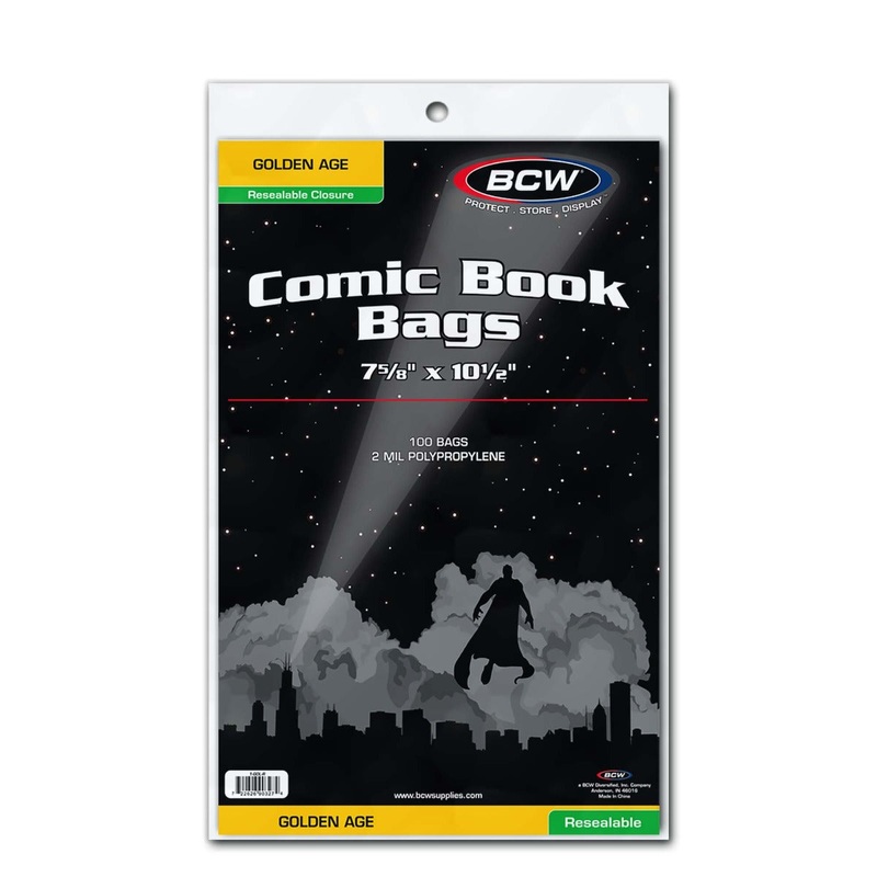 BCW / Monster 1-GOL-R Comic Bags Golden Resealable 7 5/8 x 10 1/2