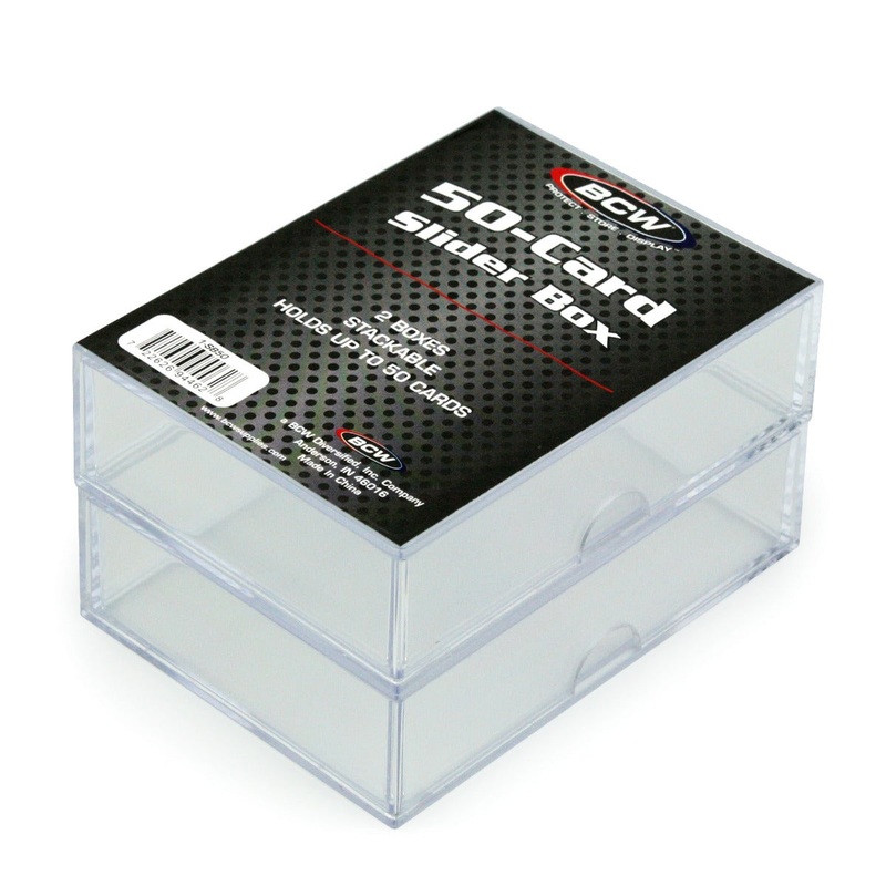 BCW / Monster 1-SB50 2-Piece Slider Box (50) Clear 2 pack