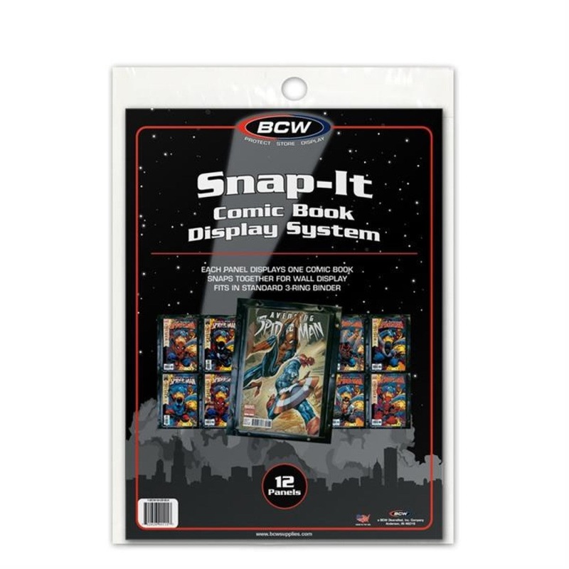 BCW / Monster 1–SI-CB-BLK Comic Snap-it Display 12-pack black