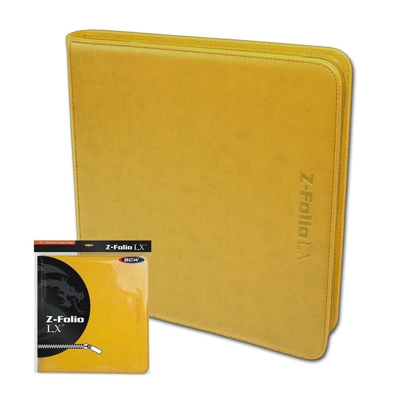 BCW / Monster 1-ZF12LX-YLW Zipper Folio 12-Pocket LX Yellow