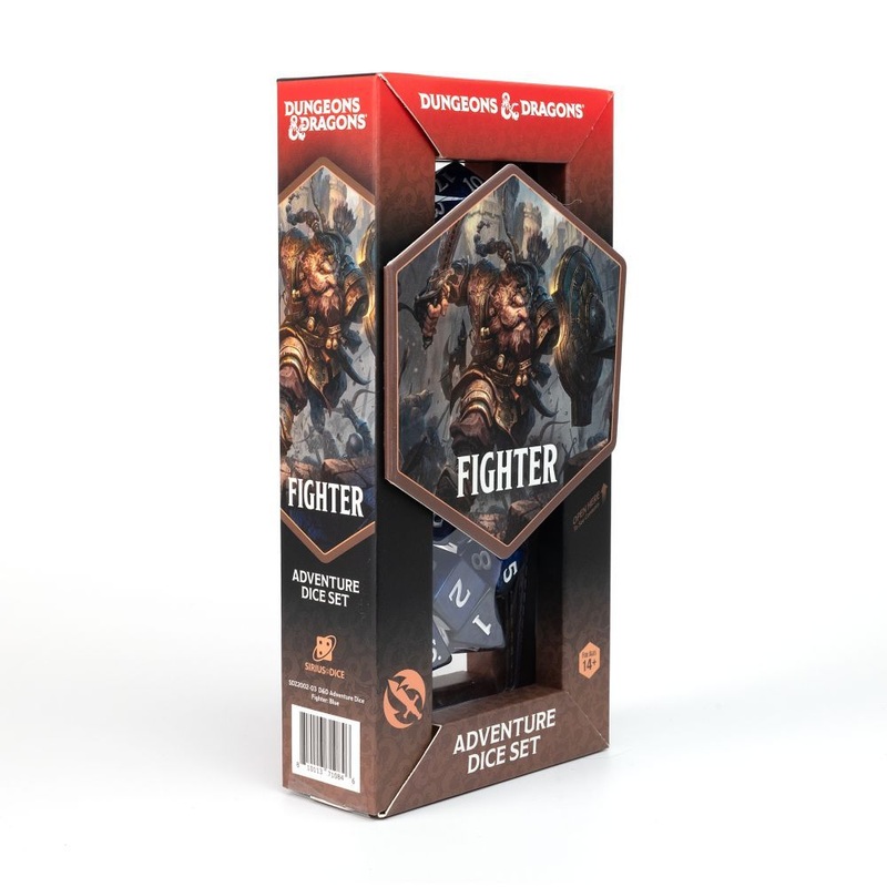 Sirius DZ2002-03 Dice D&D Adventure Dice Fighter Blue