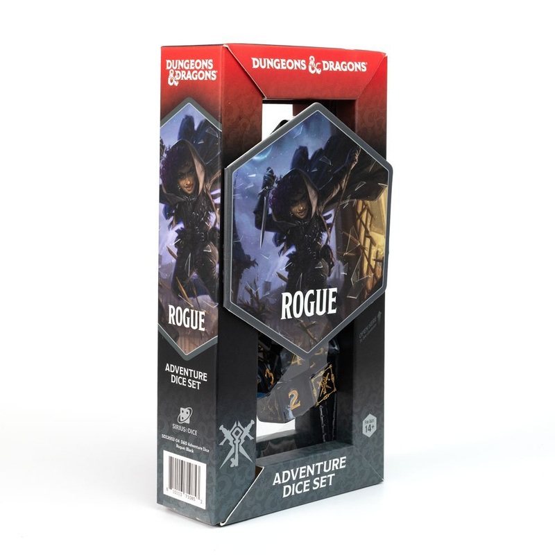 Sirius DZ2002-04 Dice D&D Adventure Dice Rogue Black