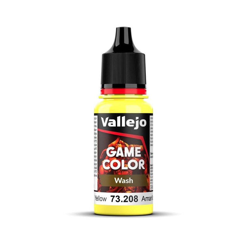 Vallejo AV73208 Game Colour Wash Yellow 18ml