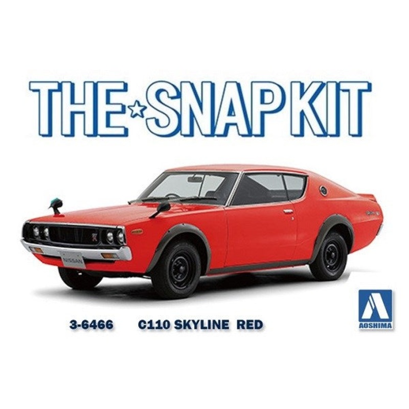 Aoshima 6466 1/32 NISSAN C110 SKYLINE GT-R RED