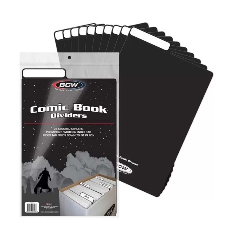 BCW / Monster 1-CD-BLK Comic Divider Pack 25ct Black