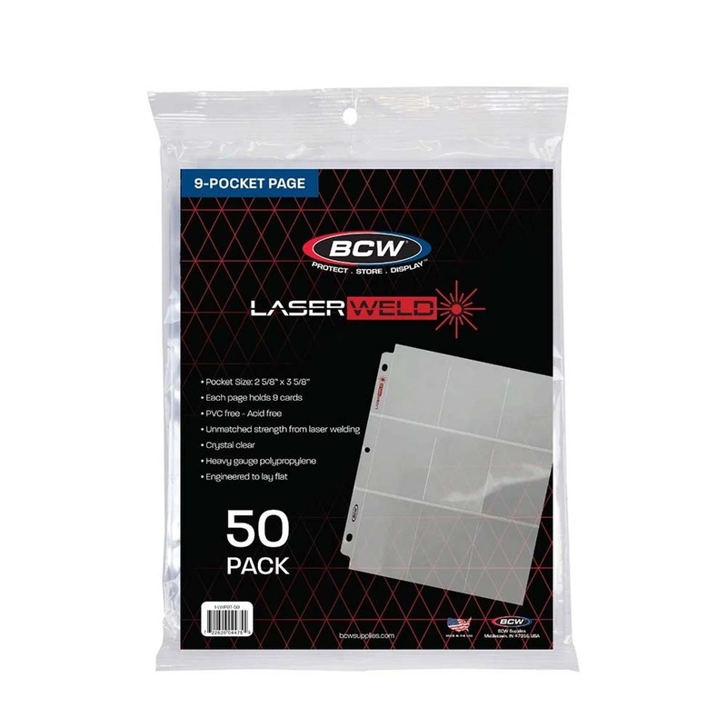 BCW / Monster 1-LWP9T-50 9 Pocket Protective Pages Laserweld (50 CT. PACK)