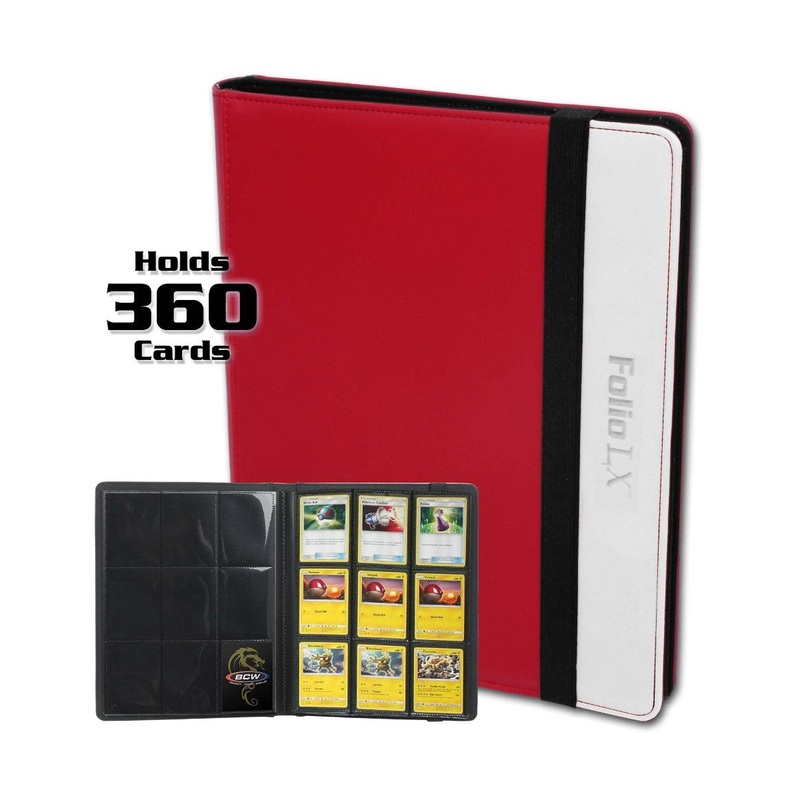 BCW / Monster 1-PF9LX-RDWH Portfolio 9-Pocket LX Red & White
