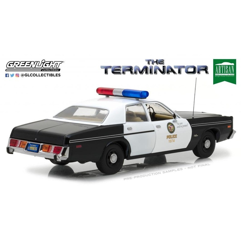 GreenLight GL-19042 1/18 1977 Dodge Monaco Metropolitan Police with Endoskeleton Figure