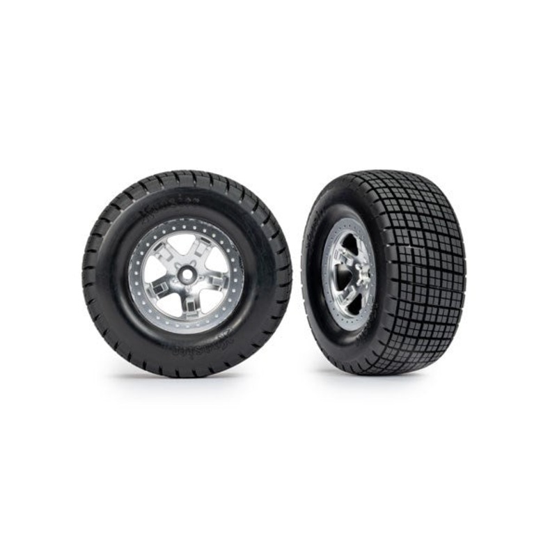 Traxxas 10475 Tires & Wheels Sct Stn Chrm 2.0/Hoosr F/R