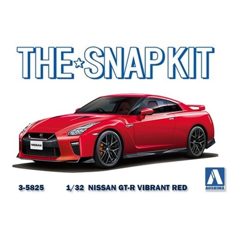 Aoshima 5825 1/32 NISSAN GT-R – VIBRANT RED