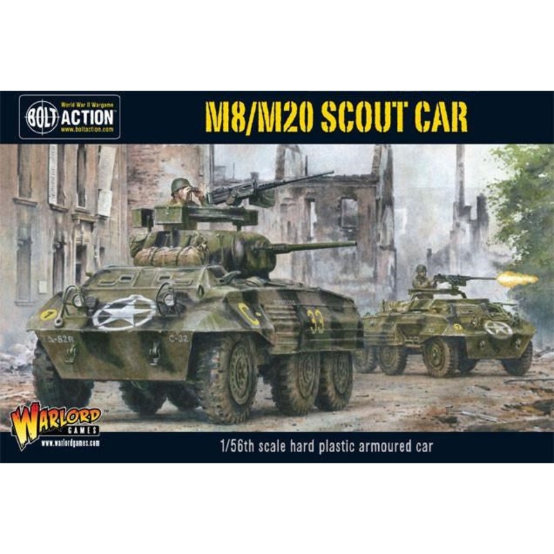 Bolt Action 402013005 1/56 US Army Tanks M8/M20 Greyhound Scout Car