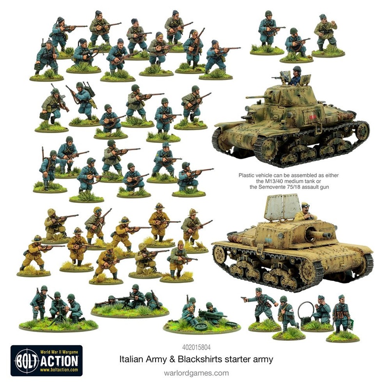Bolt Action 402015804 1/56 Starter Armies Italian Army & Blackshirts starter army