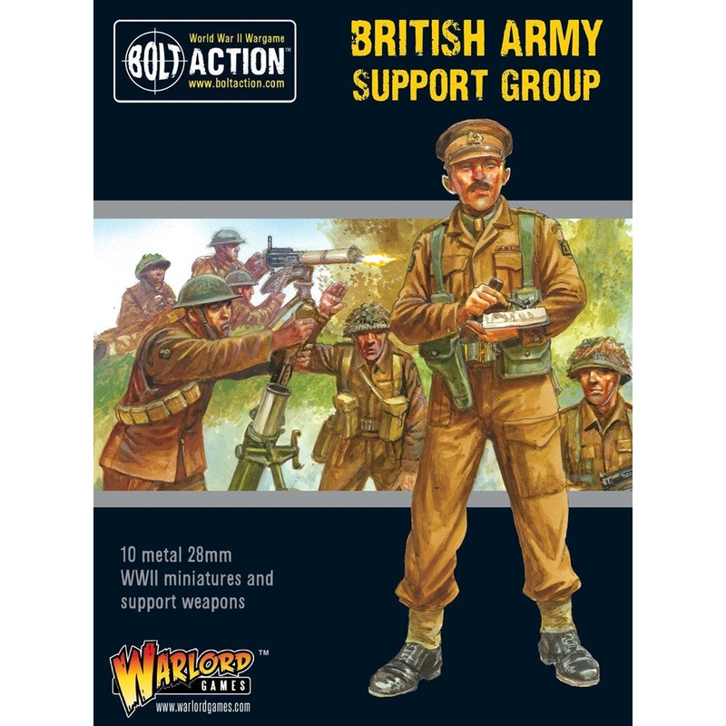 Bolt Action 402211011 1/56 British Army Support Group (HQ Mortar & MMG)