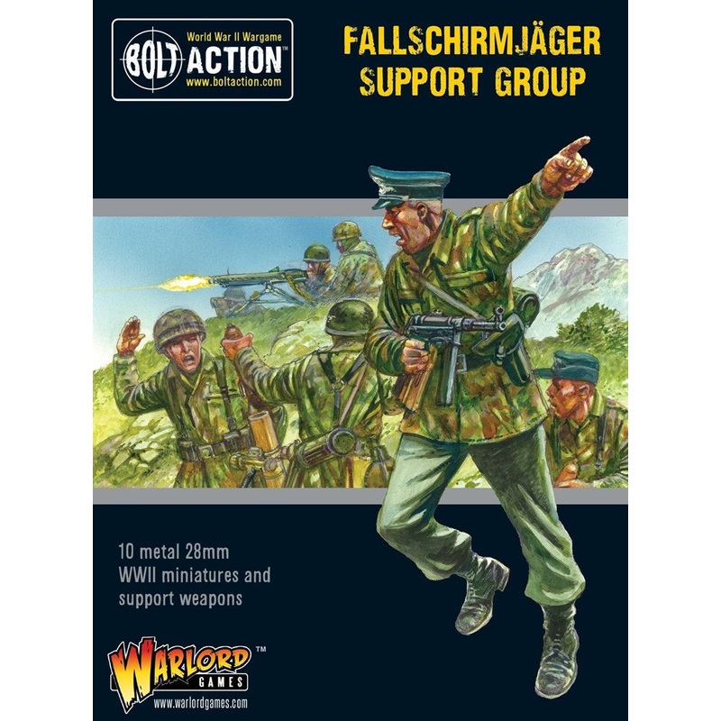 Bolt Action 402212106 1/56 German Army Support Fallschirmjger Group (HQ Mortar & MMG)