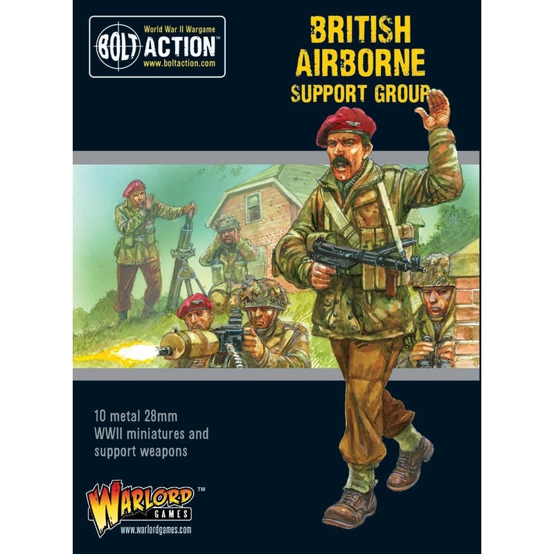 Bolt Action 402212108 1/56 British Army Support British Airborne Support Group (HQ Mortar & MMG)