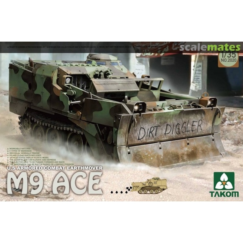 Takom 2020 1/35 U.S Armored Combat Earthmover M9 ACE