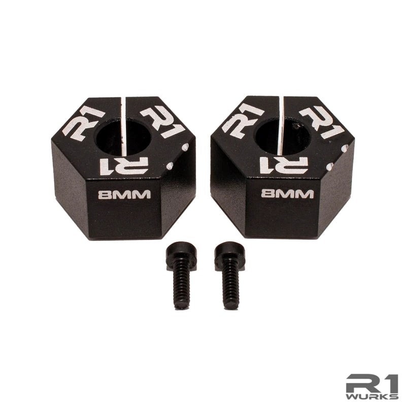 R1WURKS R1HEX-8MM 8MM WIDTH 12MM CLAMPING HEX 1 PAIR 2 DOT